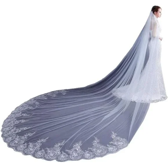 Accessories | Women Cathedral Wedding Veil Long Bridal Veil  display picture 2